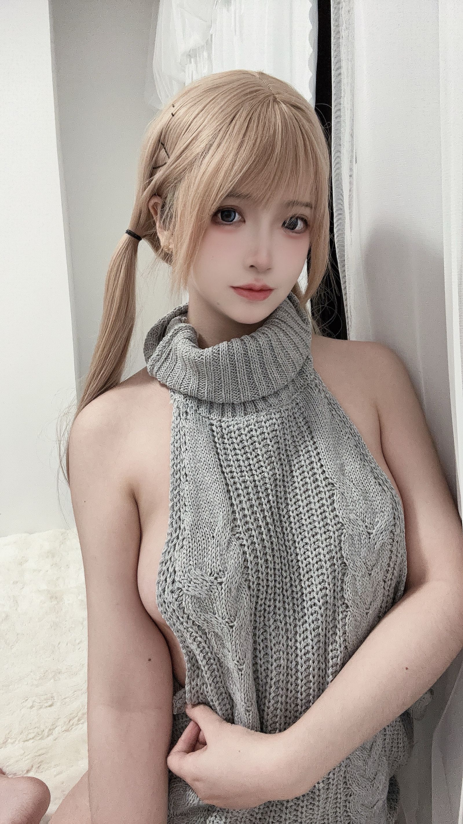 图片[2]-疯猫 露背毛衣 15P-COS世界